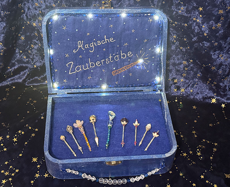 Magischer Koffer für Zauberstäbe, DIY Zauber-Funke
